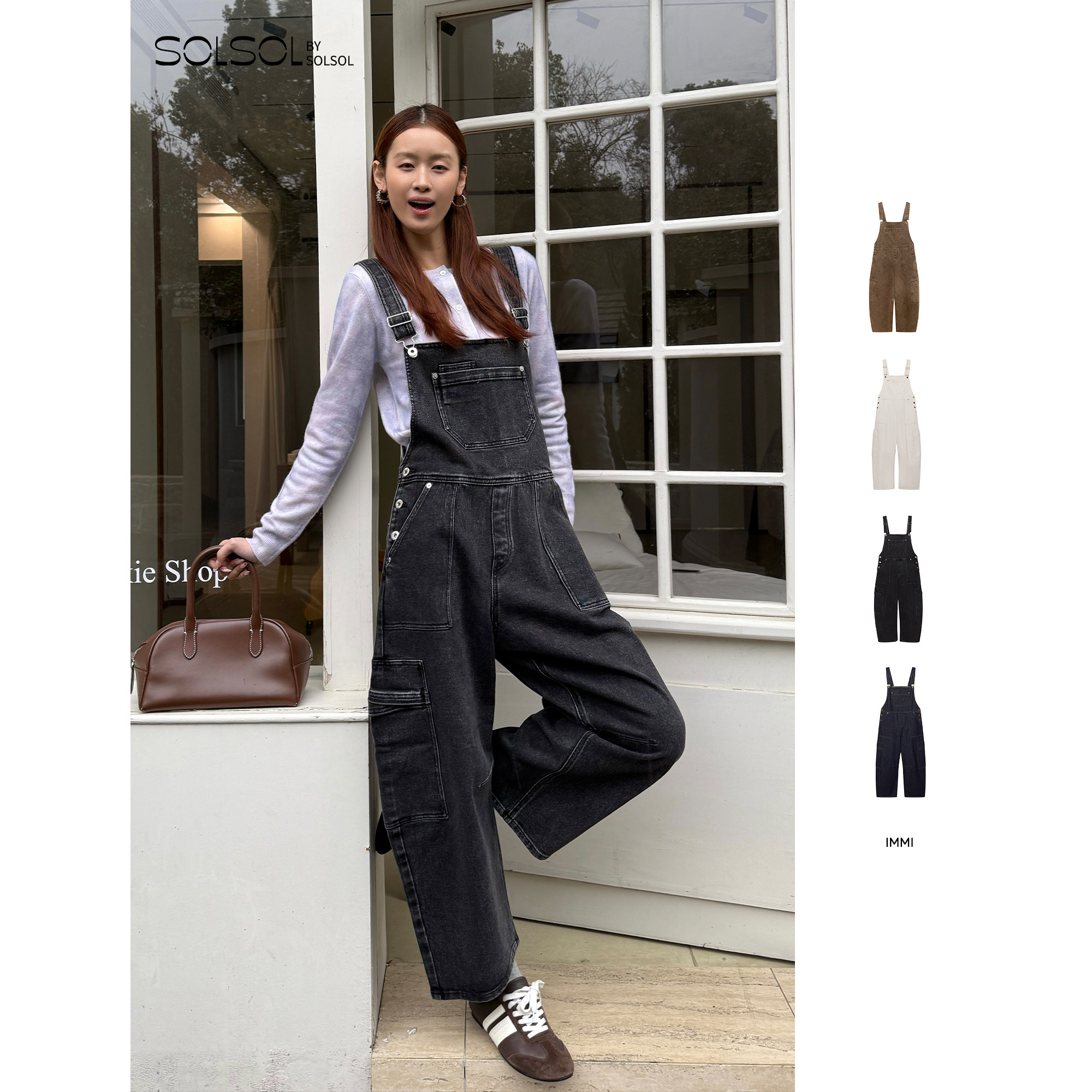 IMMI 设计师品牌 26早春 复古休闲工装牛仔连体裤 SOLSOL买手店