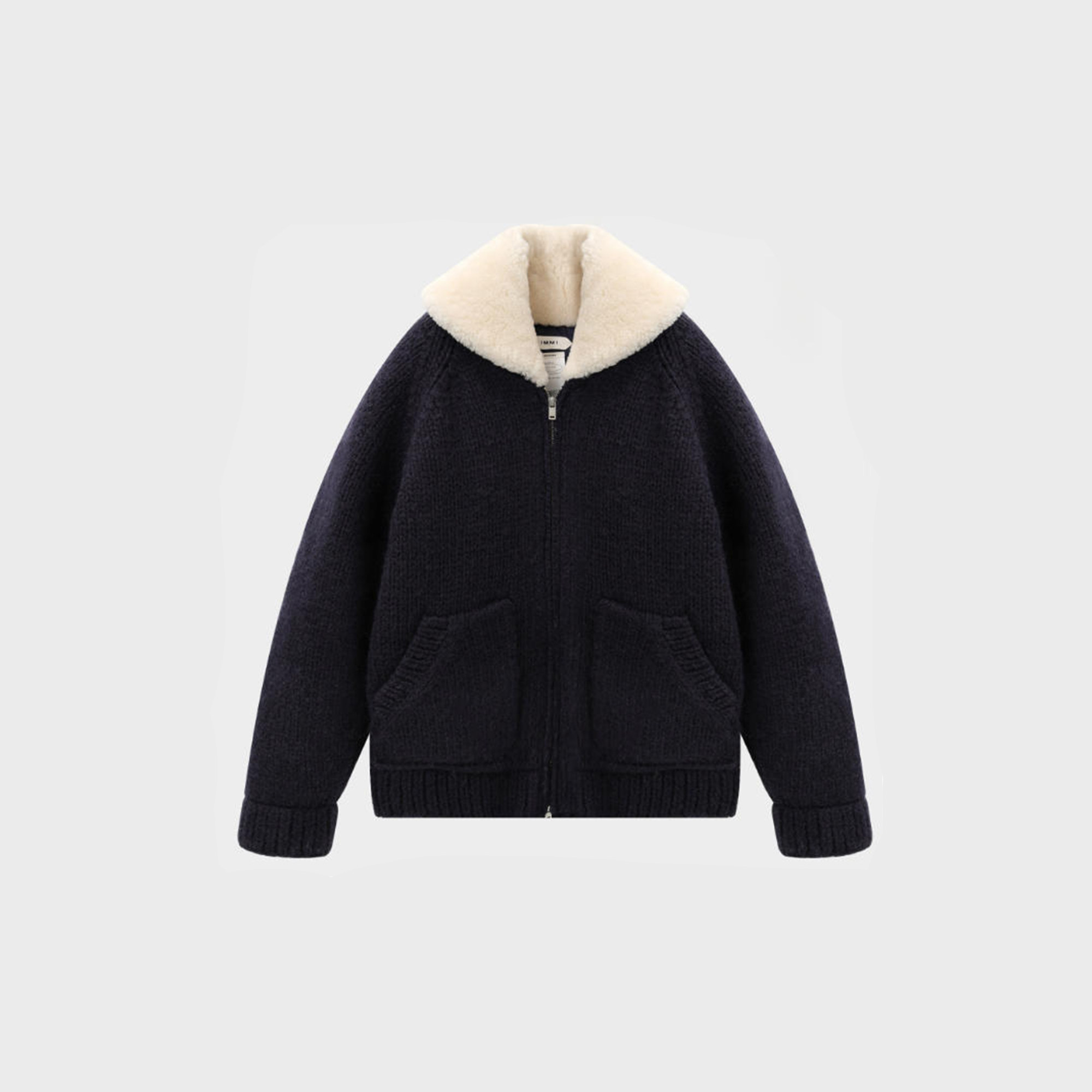 IMMI粗棒针羽绒短款外套