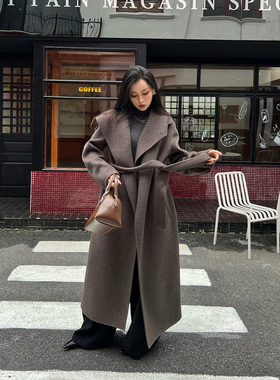 EO 设计师品牌25秋冬新款休闲大翻海军领呢料长大衣SOLSOL买手店