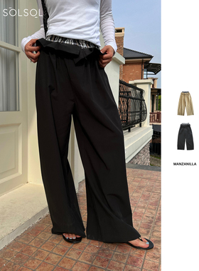 MANZANILLA  设计师品牌 25春夏新品 拼接格子花苞裤SOLSOL买手店