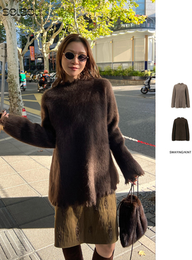 SWAYING/KINT 设计师品牌 25秋冬新品流苏毛边牦牛绒大毛衣SOLSOL