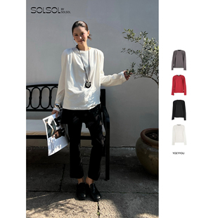 YOEYYOU 纯色打褶长袖 T恤 SOLSOL买手店 设计师品牌26春夏新品