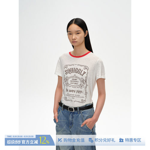 SHORTSENTENCE刺绣短/长袖T恤