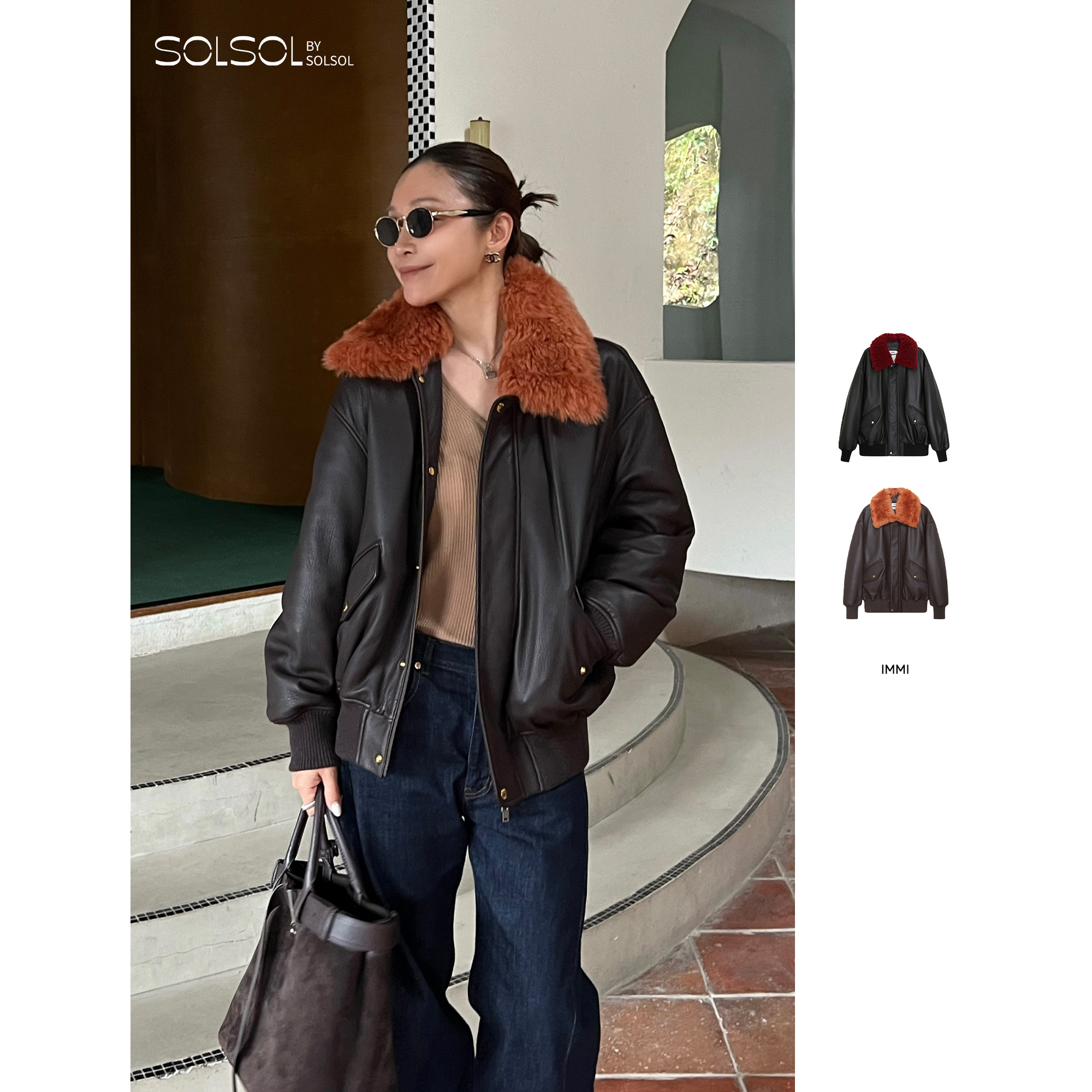 IMMI25秋冬新品毛领羽绒夹克