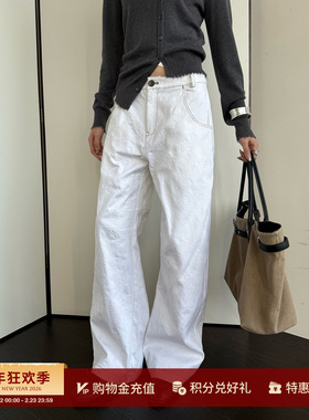 MESTRIO 设计师品牌 26春夏新品暗纹提花弯刀牛仔裤 SOLSOL买手店