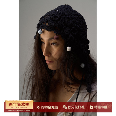 SHELLE ARTISTE  25春夏  设计师品牌  毛球钉珠帽 SOLSOL买手店