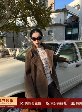 MESTRIO 设计师品牌 25秋冬新品 分割款麂皮外套 SOLSOL买手店