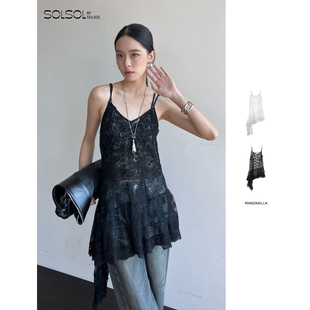 不规则下摆蕾丝连衣裙 25秋冬新品 SOLSOL 设计师品牌 MANZANILLA