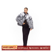 CNLEEWEI 设计师品牌25秋冬新品 进口白金银狐皮草外套SOLSOL