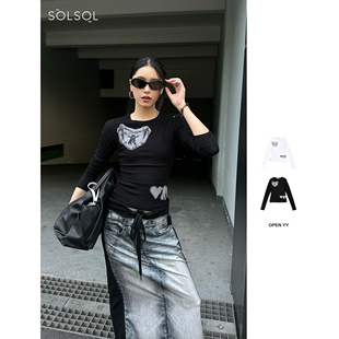 设计师品牌 SOLSOL买手店 25早春新品 拥抱爱竖纹上衣 OPEN