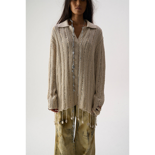 SOLSOL买手店 SHELLE ARTISTE 25早春 设计师品牌 流苏polo领毛衣