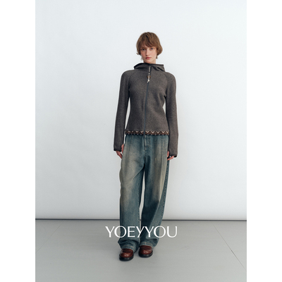 YOEYYOU打褶量感锥形裤