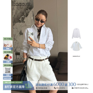 饰衬衫 MOMENTPLAY 装 设计师精裁纽扣短袖 SOLSOL买手店 26春夏新品