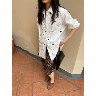 JACQUES WEI 设计师品牌  25春夏新款虎眼石钉珠衬衫SOLSOL买手店