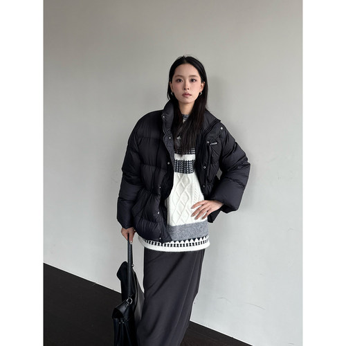 ETHOR秋冬轻便立领羽绒服外套女