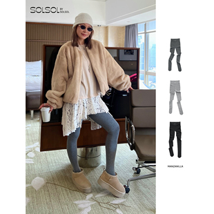 袜SOLSOL买手店 羊毛薄绒连裤 MANZANILLA 设计师品牌25秋冬新款