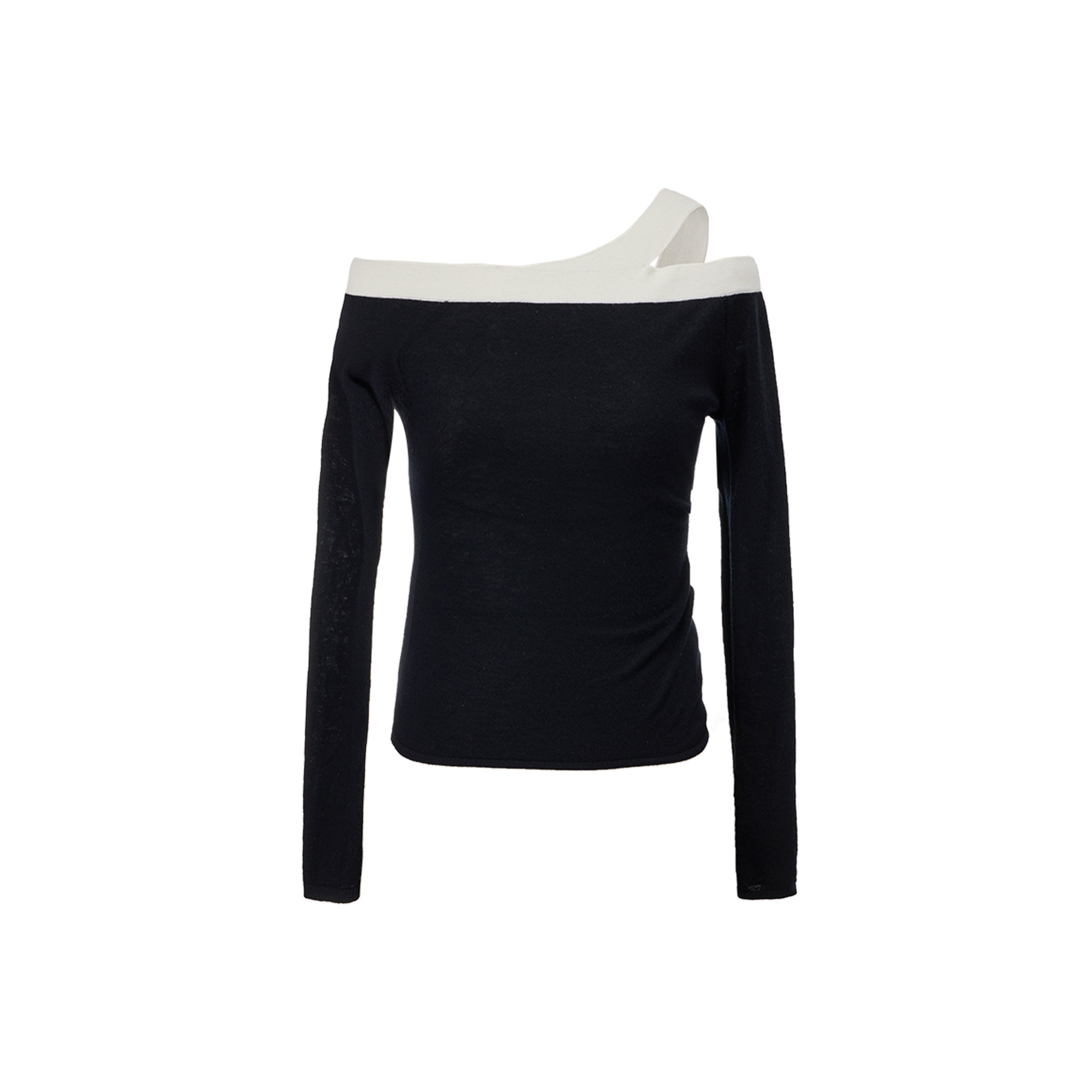 【5折】YOEYYOU 设计师品牌 曲线撞色长袖上衣 SOLSOL买手店