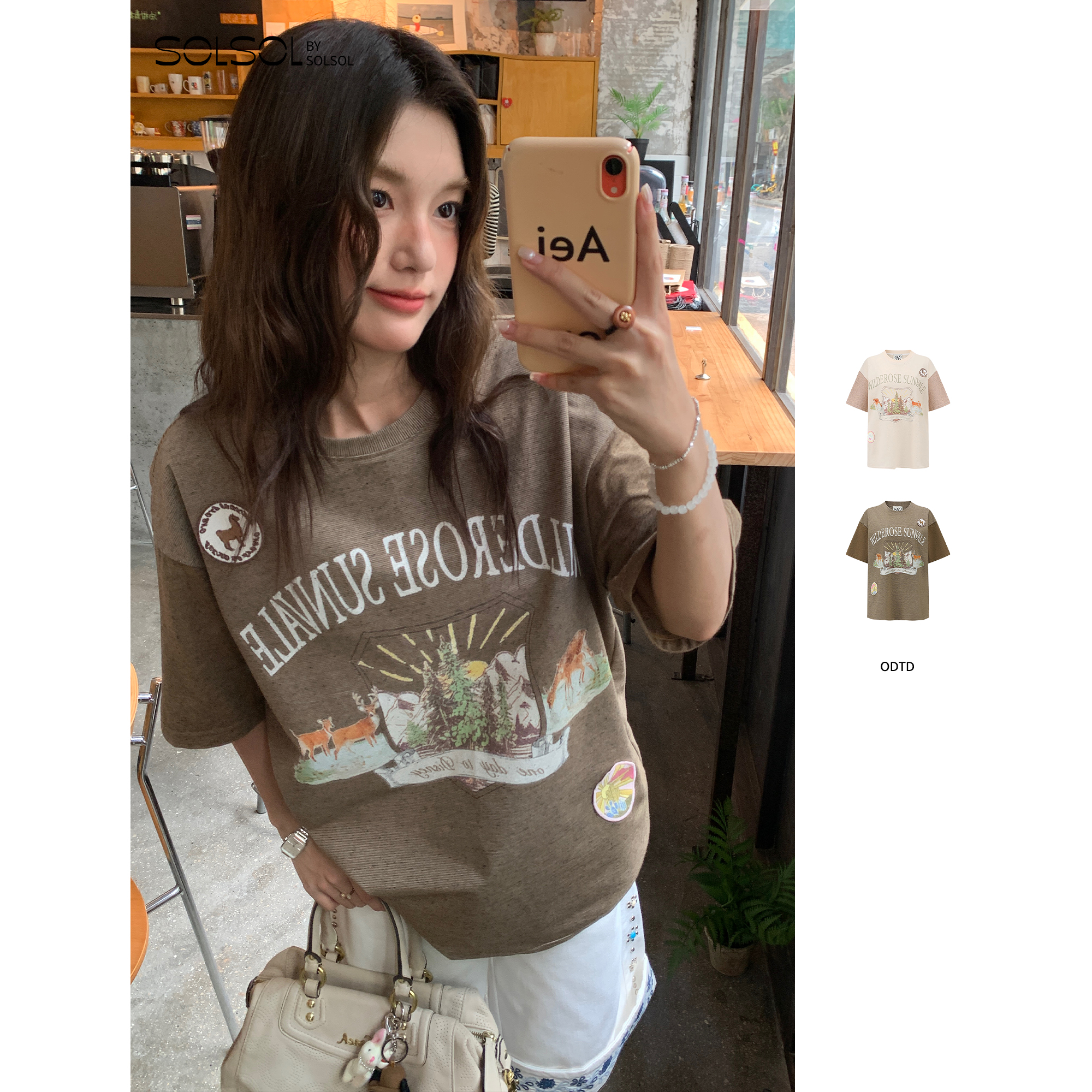 ODTD 设计师品牌 25早秋新品  动物场景撞色印花T SOLSOL买手店