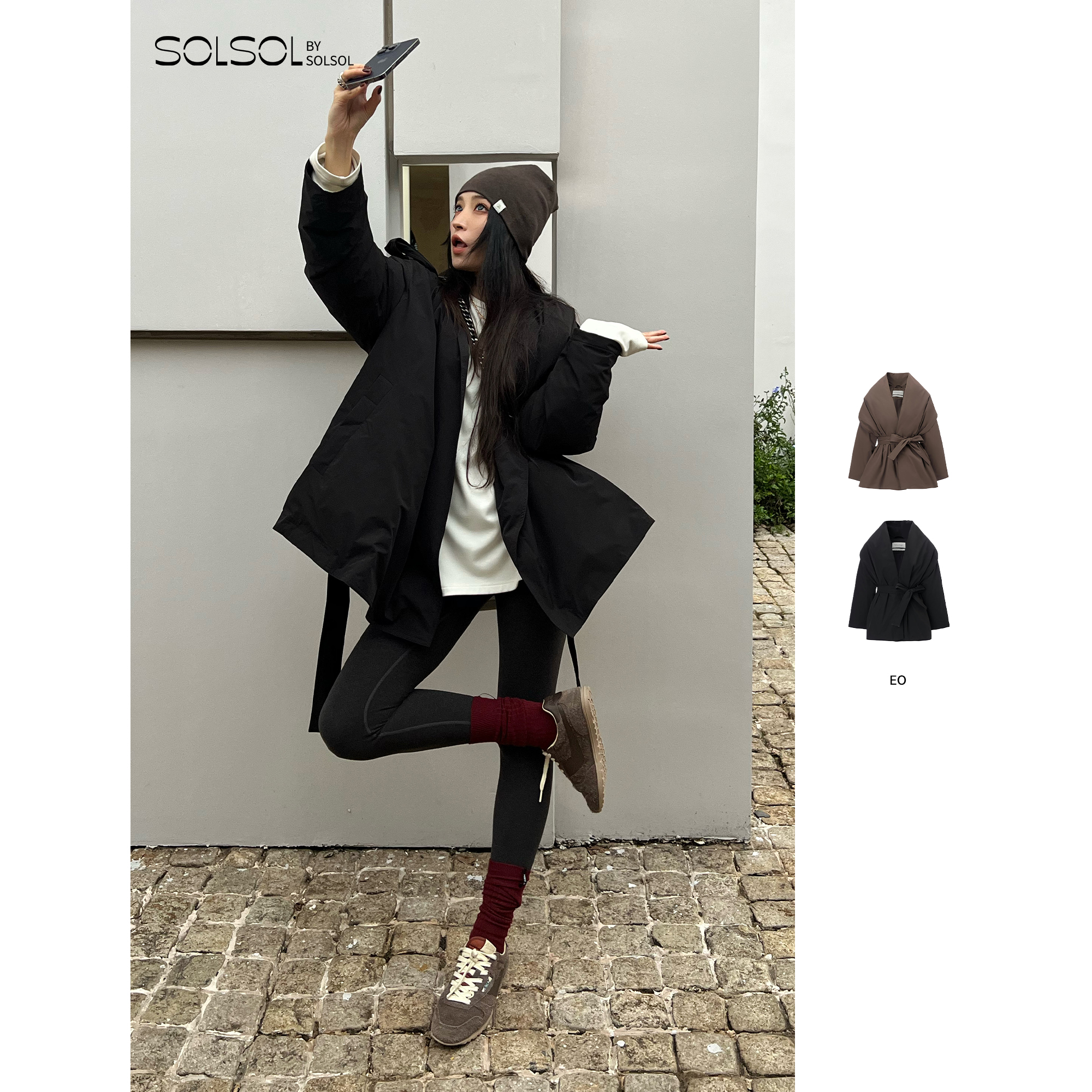 EO秋冬休闲女士廓形慵懒感羽绒服