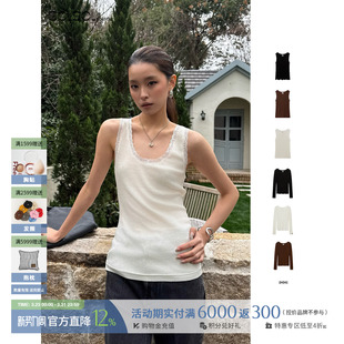 IMMI 设计师 26早春 羊毛拼蕾丝修身长袖T恤/背心 SOLSOL买手店