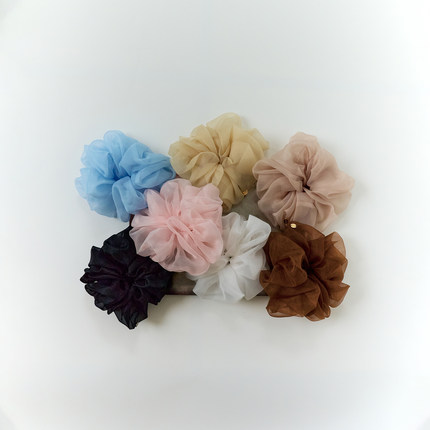 SOUL HUG 设计师品牌 25早秋新品 彩色醋酸/真丝纱发圈 SOLSOL
