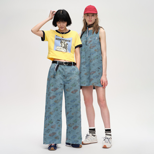 SHORT SENTENCE 设计师26春夏新品 骑车印花牛仔裤/背心裙 SOLSOL