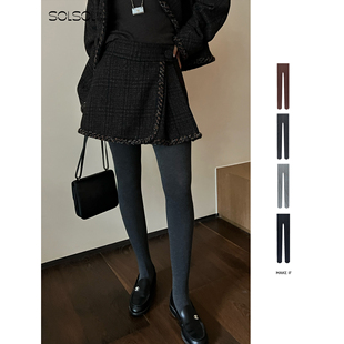 保暖打底磨毛连裤 设计师品牌25秋冬新品 袜SOLSOL买手店 MAKE