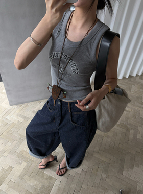 ETHOR 25早春新品 设计师品牌  印花螺纹背心  SOLSOL买手店