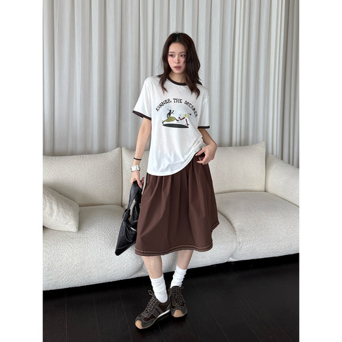 8ON8宽松复古休闲印花T恤