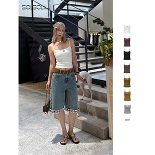 基础logo刺绣吊带 25早秋新品 SOLSOL买手店 设计师品牌 ODTD