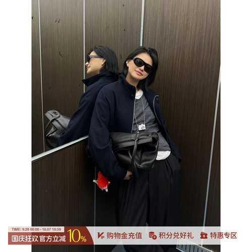 REFOUNDTEN毛呢撞色短外套