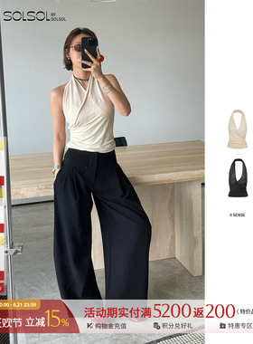 II SENSE 设计师品牌 26早春新品 优雅休闲轻松挂脖上衣 SOLSOL
