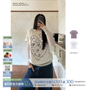 CLASSIC Lc印章图案T恤 26春夏新品 SOLSOL 设计师品牌 LOW