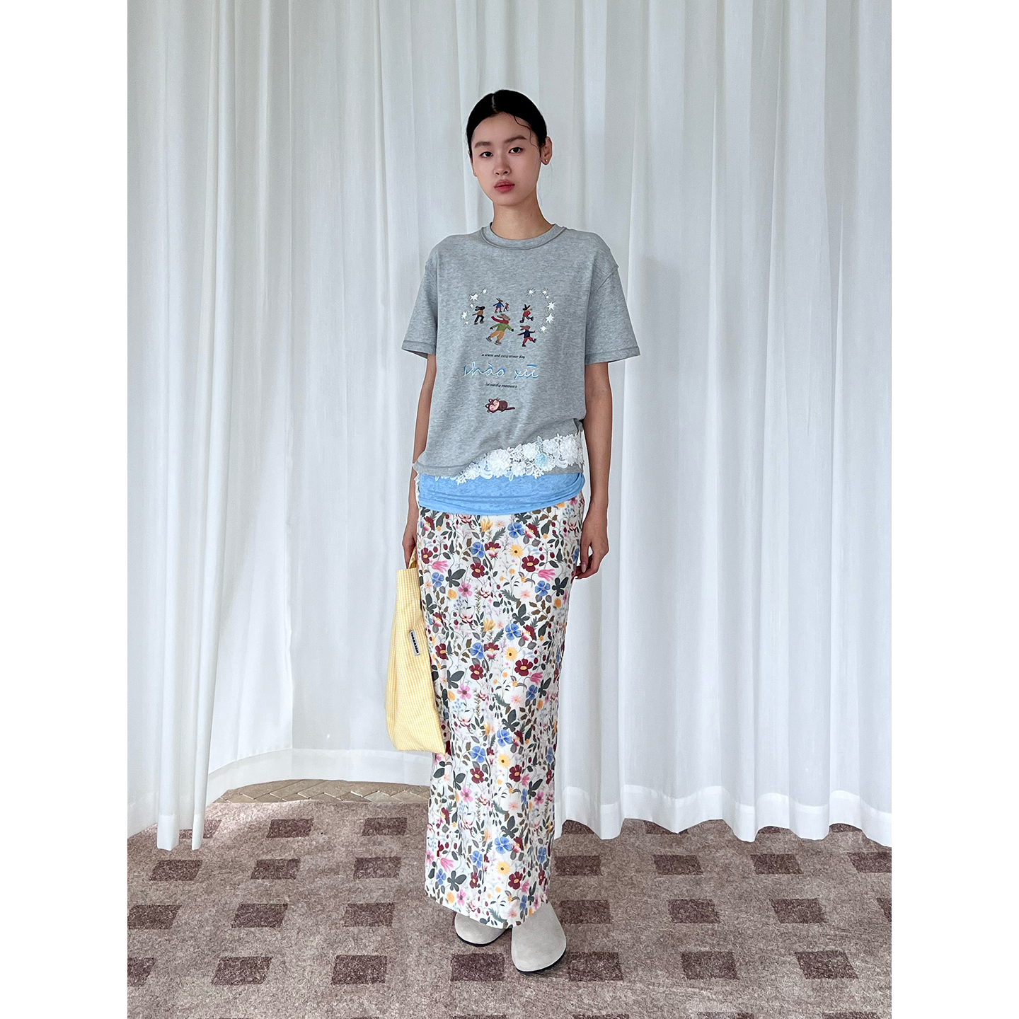 SOLSOL买手店 SHAO XII25早春 设计师品牌 翻折腰带长裙