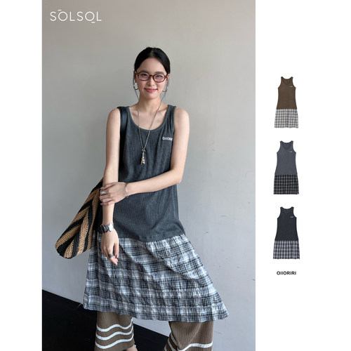OIIORIRI 设计师品牌 25春夏 复古螺纹拼接背心长裙 SOLSOL买手店