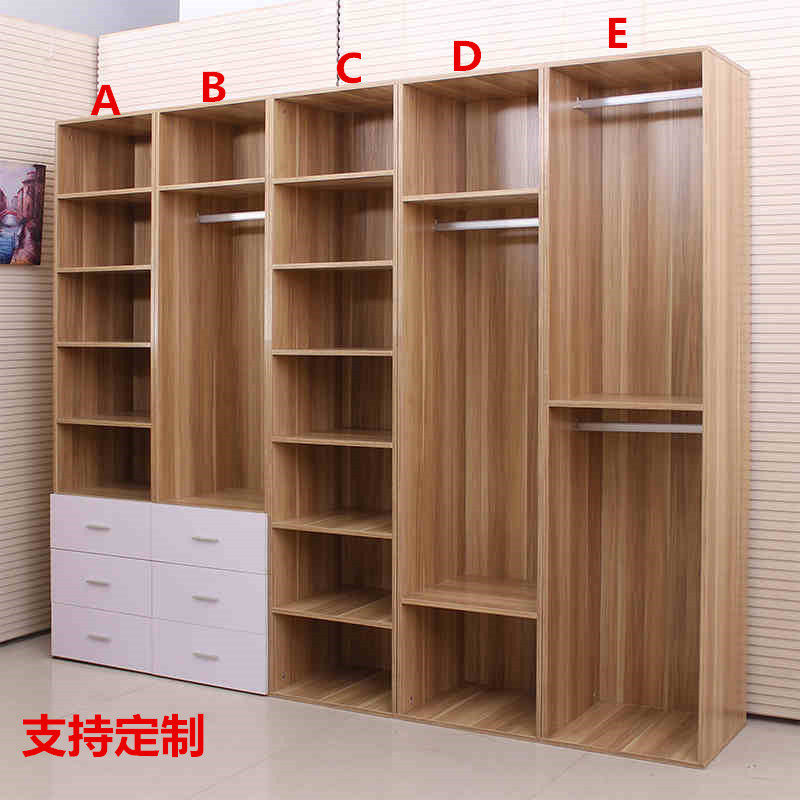 现代简约经济型衣柜衣帽间组合大衣橱无门转角柜卧室家具木质简易