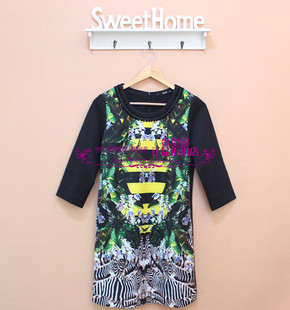 妈妈装长袖连衣裙 专柜撤柜 品牌折扣特价 台湾圣雅罗兰 连衣裙