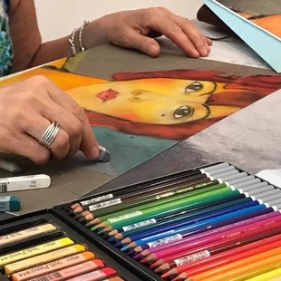 德国天鹅pastel pencils色粉铅笔粉彩铅笔彩色炭笔色套装思笔乐