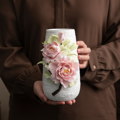 陶瓷花瓶摆件客厅插花纯手工