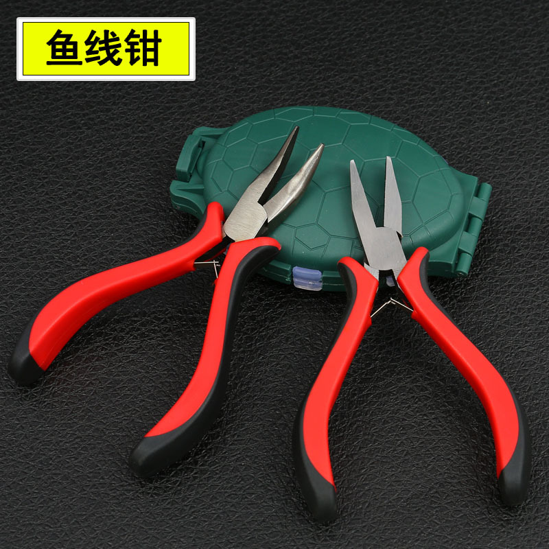 鱼线钳 平口尖口绑鱼钩钳子 钓鱼钳子 绑钩工具