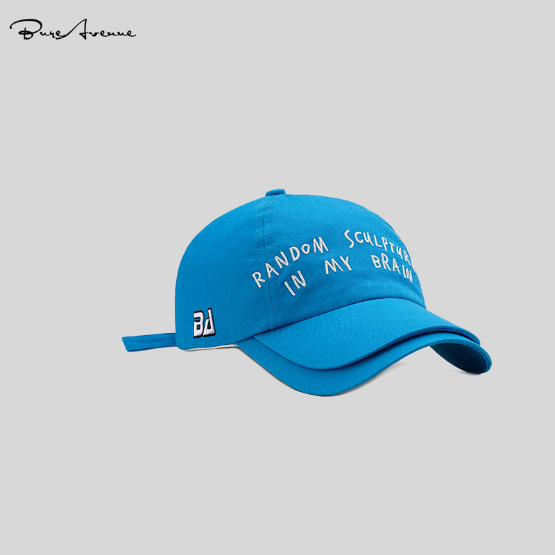 [GENUINE STOCK] BURE AVENUE HAT DOUBLE BRIM LETTER BASEBALL CAP MENS AND WOMENS AVISOR CAPS SUMMER