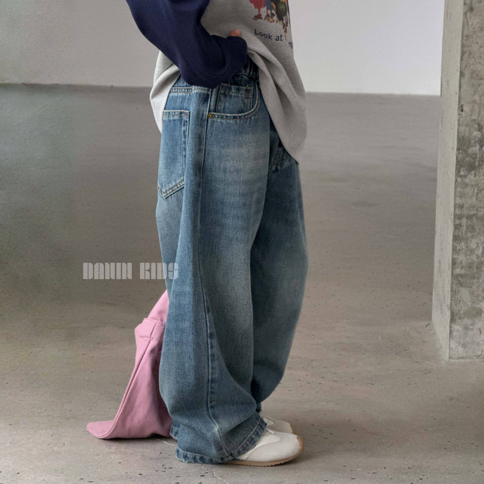 嗒囜【软糯还挺括】复古做旧水洗磨白儿童秋季直筒牛仔裤女童长裤,童装/婴儿装/亲子装,儿童牛仔裤,淘宝优惠券,粉丝福利购,淘宝优惠卷