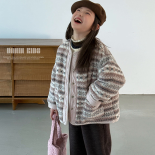 嗒囜【双面小甜心，妈妈的贴心小棉袄】双面穿女童冬毛绒棉服外套