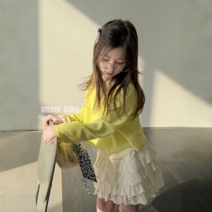 嗒囜【春日花园茶会】无袖背心+宽松长袖上衣 女童春装套装二件套