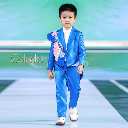 Coldao扣诺男童高端原创设计感礼服少儿模特比赛表演主持钢琴走秀