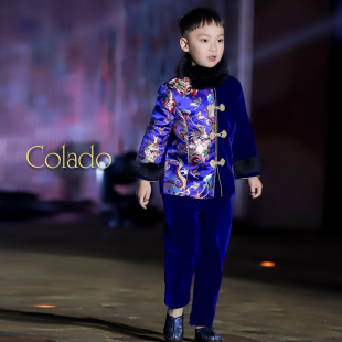 唐装 汉服儿童礼服 龙年宝宝拜年服民族服装 Colado扣诺男童秋冬童装