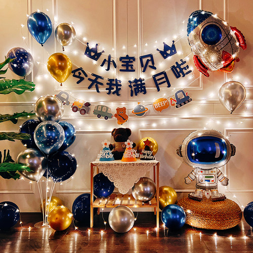 宝宝满月宴30天纪念场景装饰