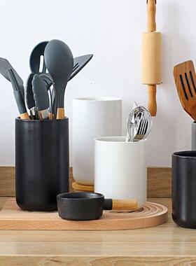 Ceramic chopstick holder kitchen utensil storage bottle