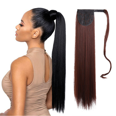 velcro ponytail wig long high ponytail wig velcro chemical f