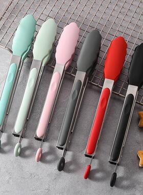 Food Tong BBQ Cooking Clip Clamp 不锈钢防烫烹饪食品夹烧烤钳